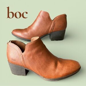 BOC Born Concept Celosia ankle bootie. Brown. Back zip. 2” heel. Size 9.5. EUC!